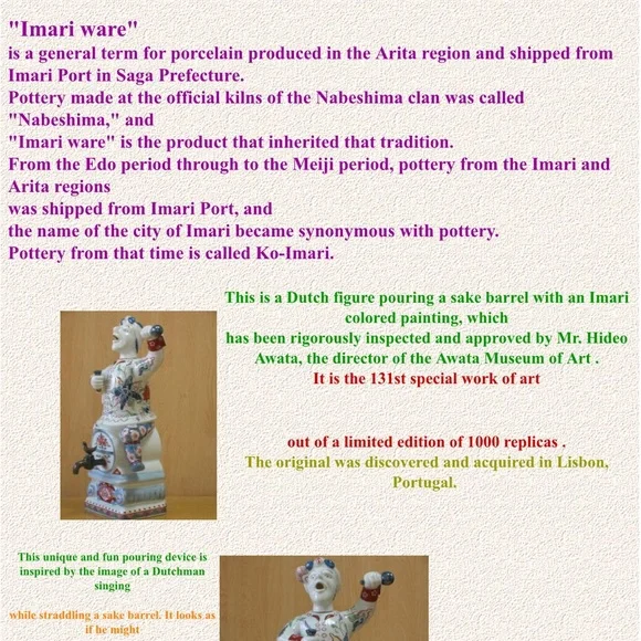 Imari ware Dutch man sitting on a barrel - Picture 7 of 7